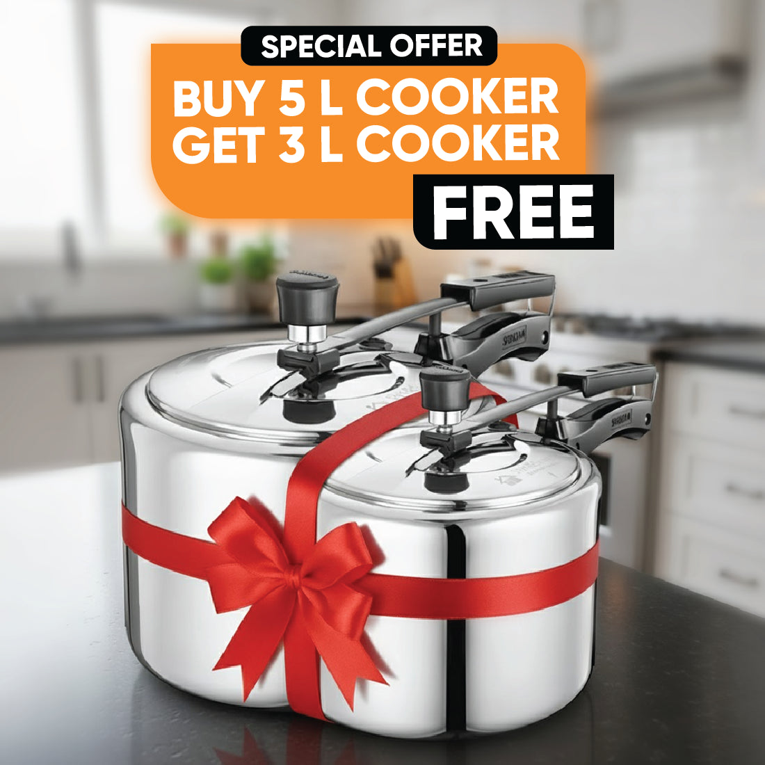 Stainless Steel Triply Bharat Pressure Cooker