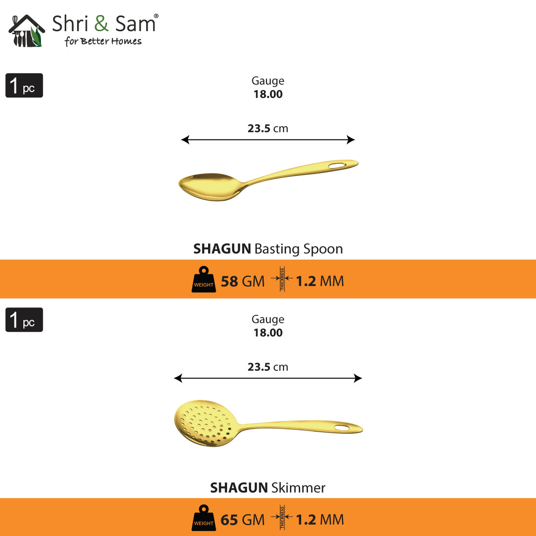 Stainless Steel 50 PCS Dinner Set with Gold PVD Coating (6 People) Shagun