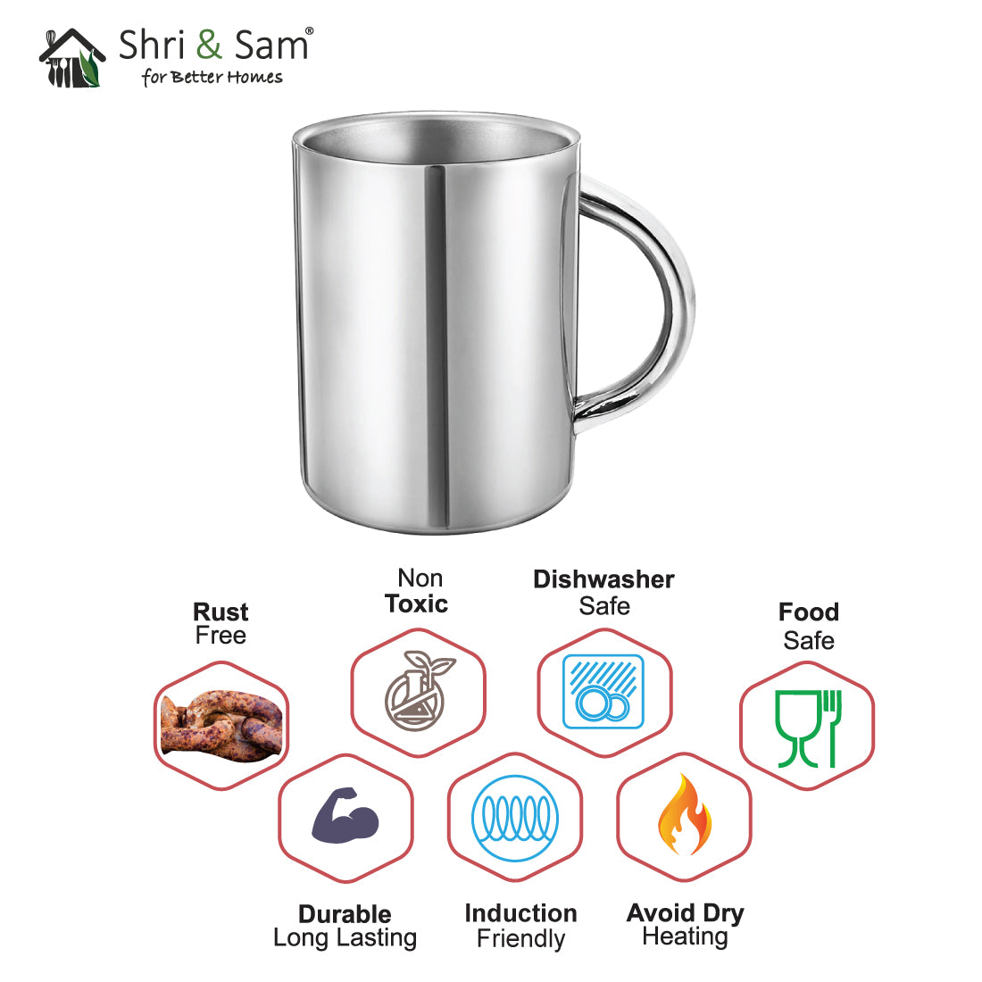 Stainless Steel Double Wall Coffee Mug