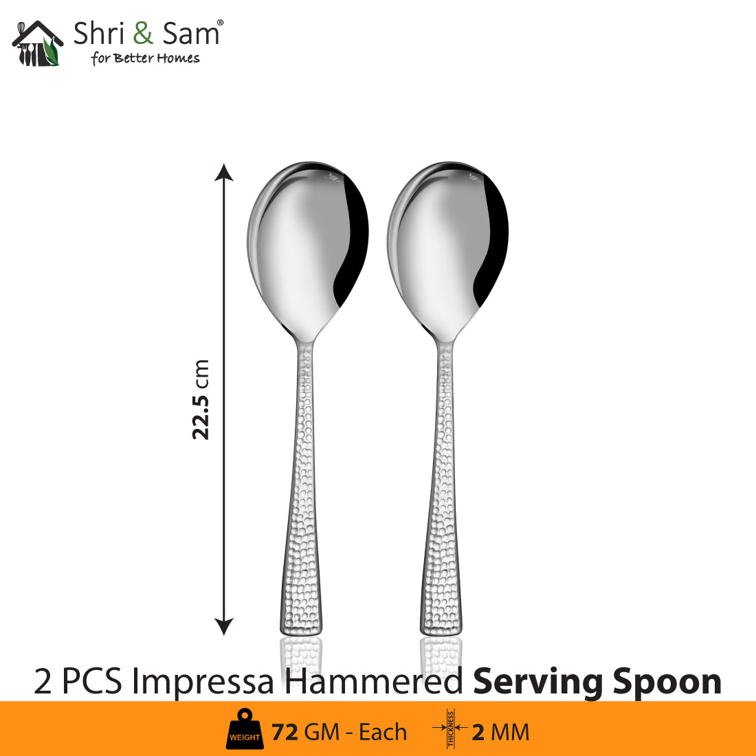 Stainless Steel Cutlery Impressa Hammered