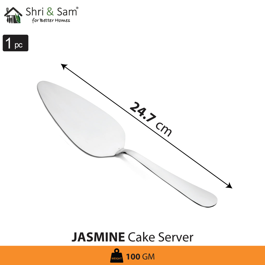 Stainless Steel Cake Server Jasmine