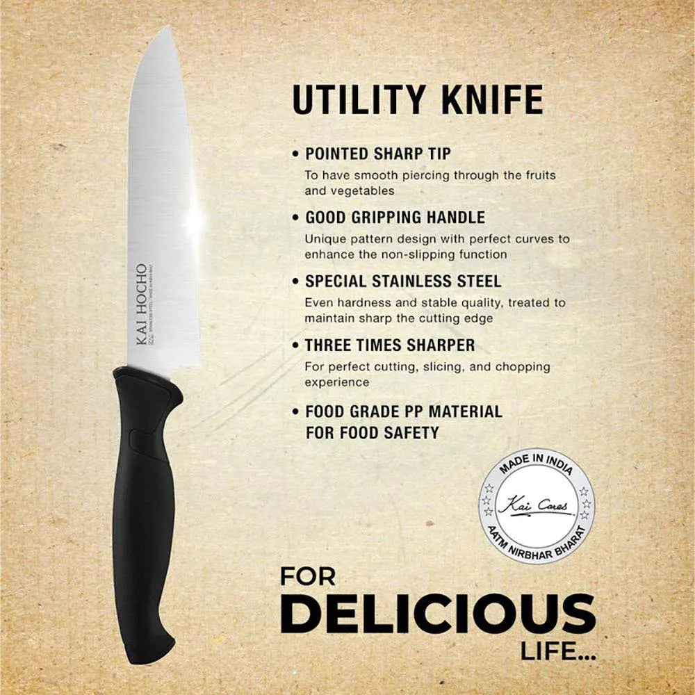 Kai Hocho Utility Knife with High-Quality Stainless-Steel