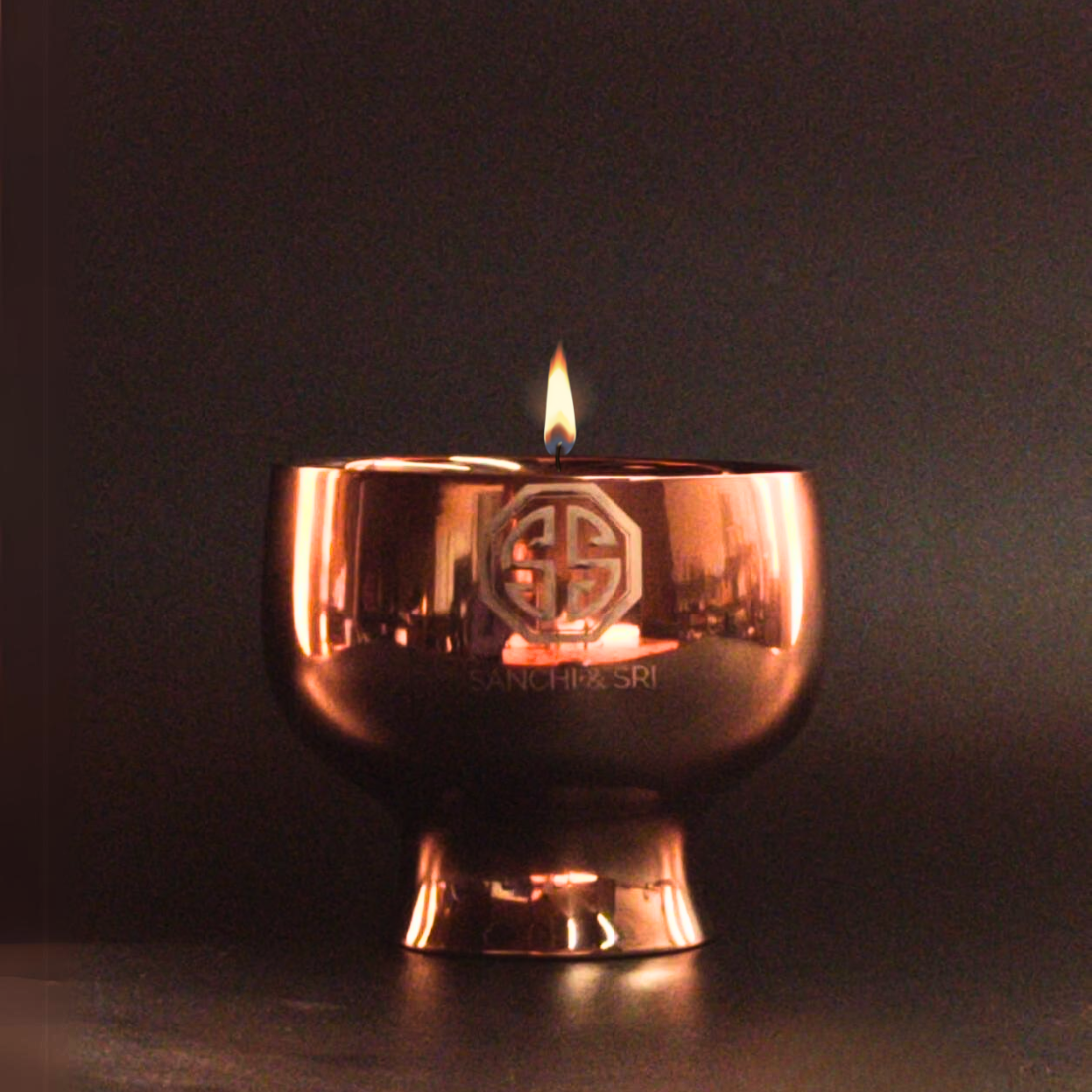 Rose Gold Stainless Steel Double Wick Ice cream cup Shape Candle