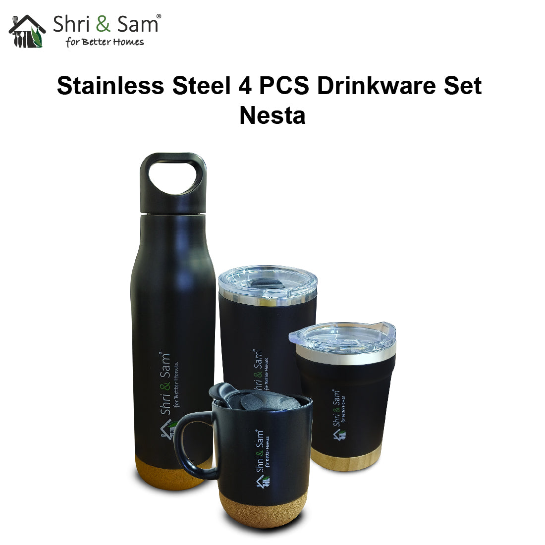Stainless Steel 4 PCS Drinkware Set Nesta
