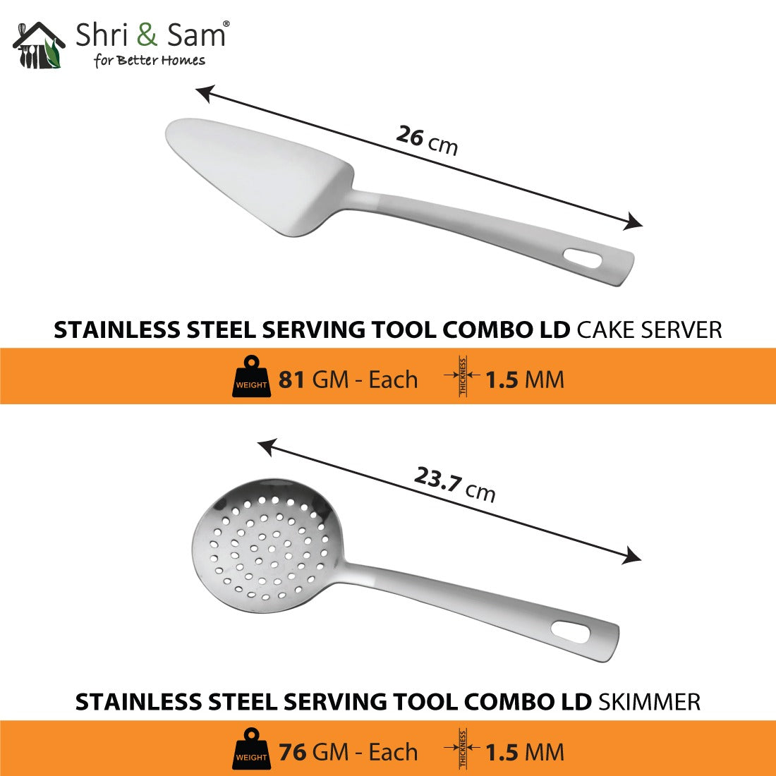 Stainless Steel 2 PCS Serving Tools LD