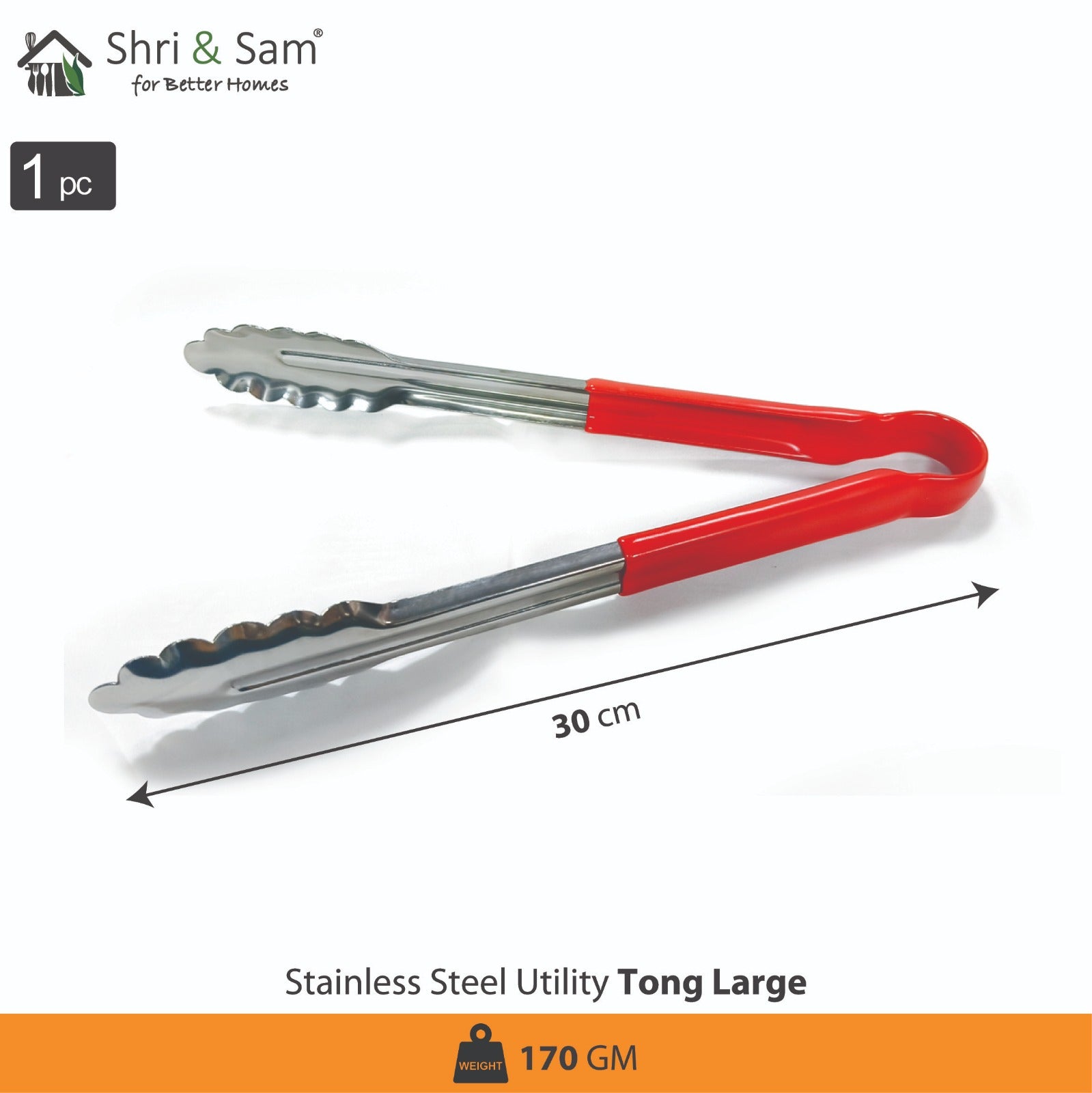 Stainless Steel Utility Tong Large