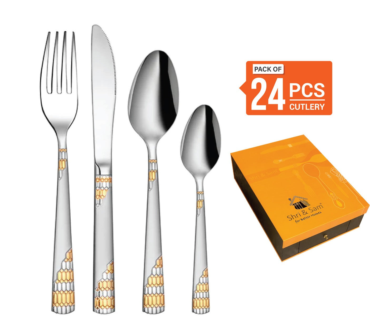 Stainless Steel 24 PCS Cutlery Set Lavish