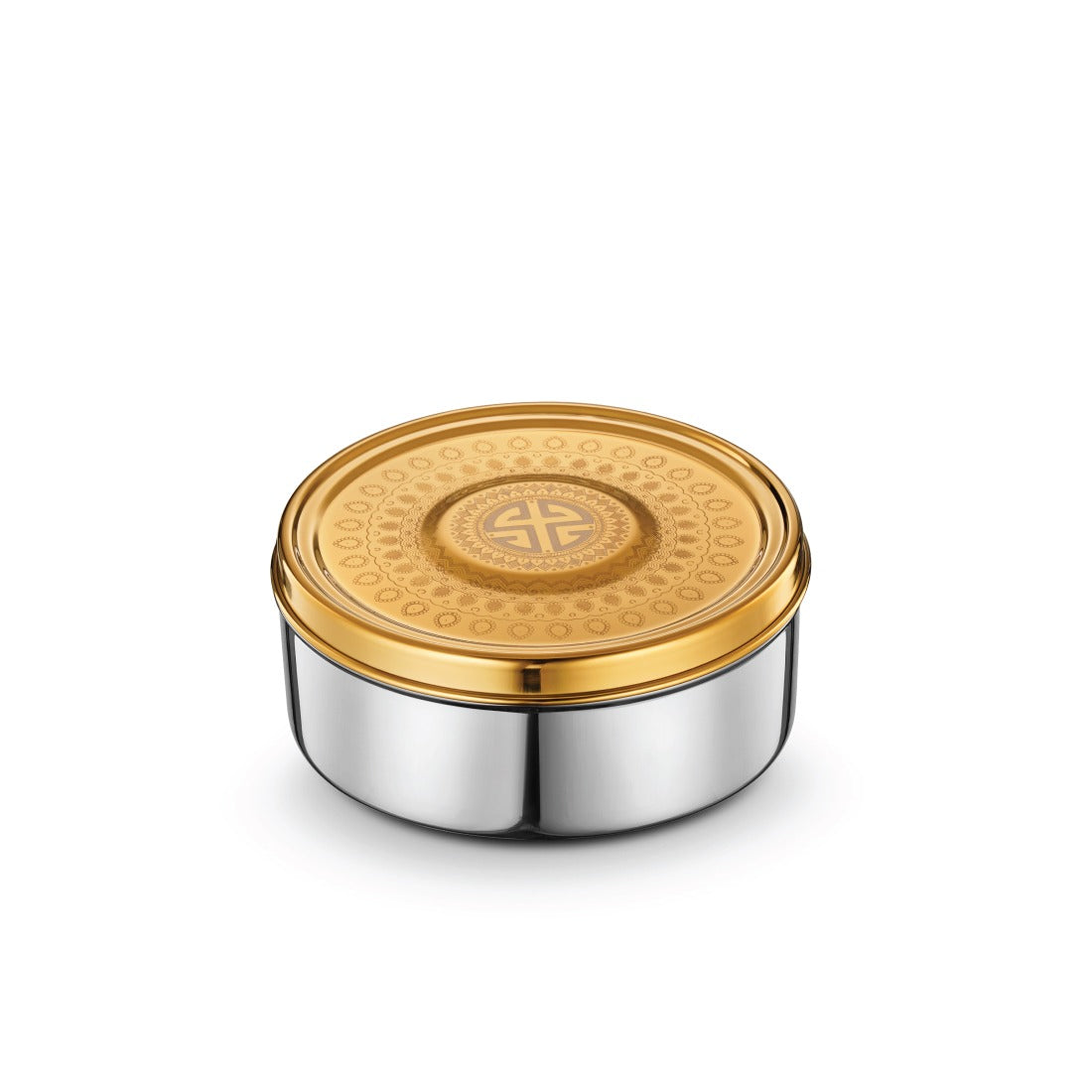 Stainless Steel 3 PCS Storage Container Set with Gold PVD Coating and Laser