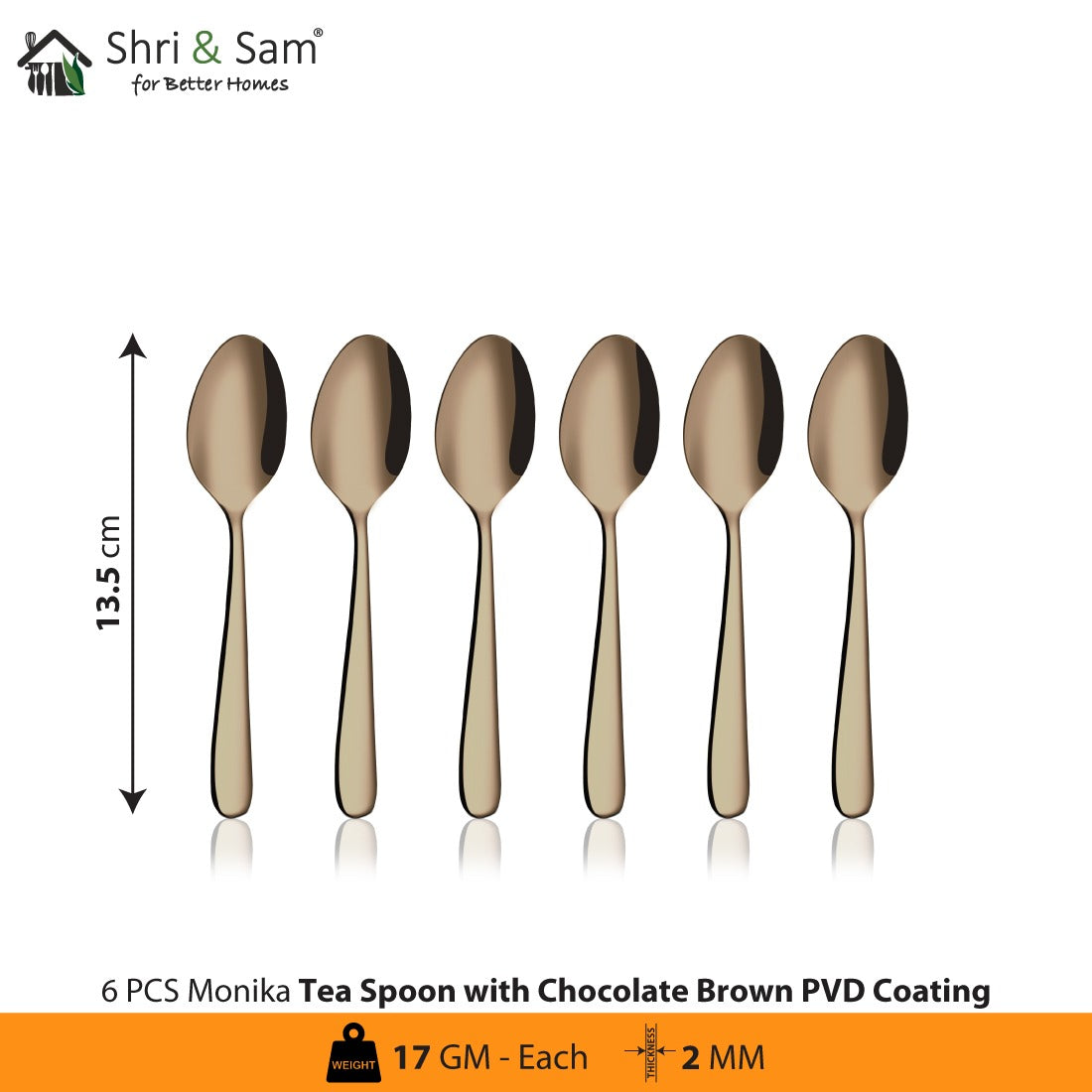 Stainless Steel Cutlery with Chocolate Brown PVD Coating Monika