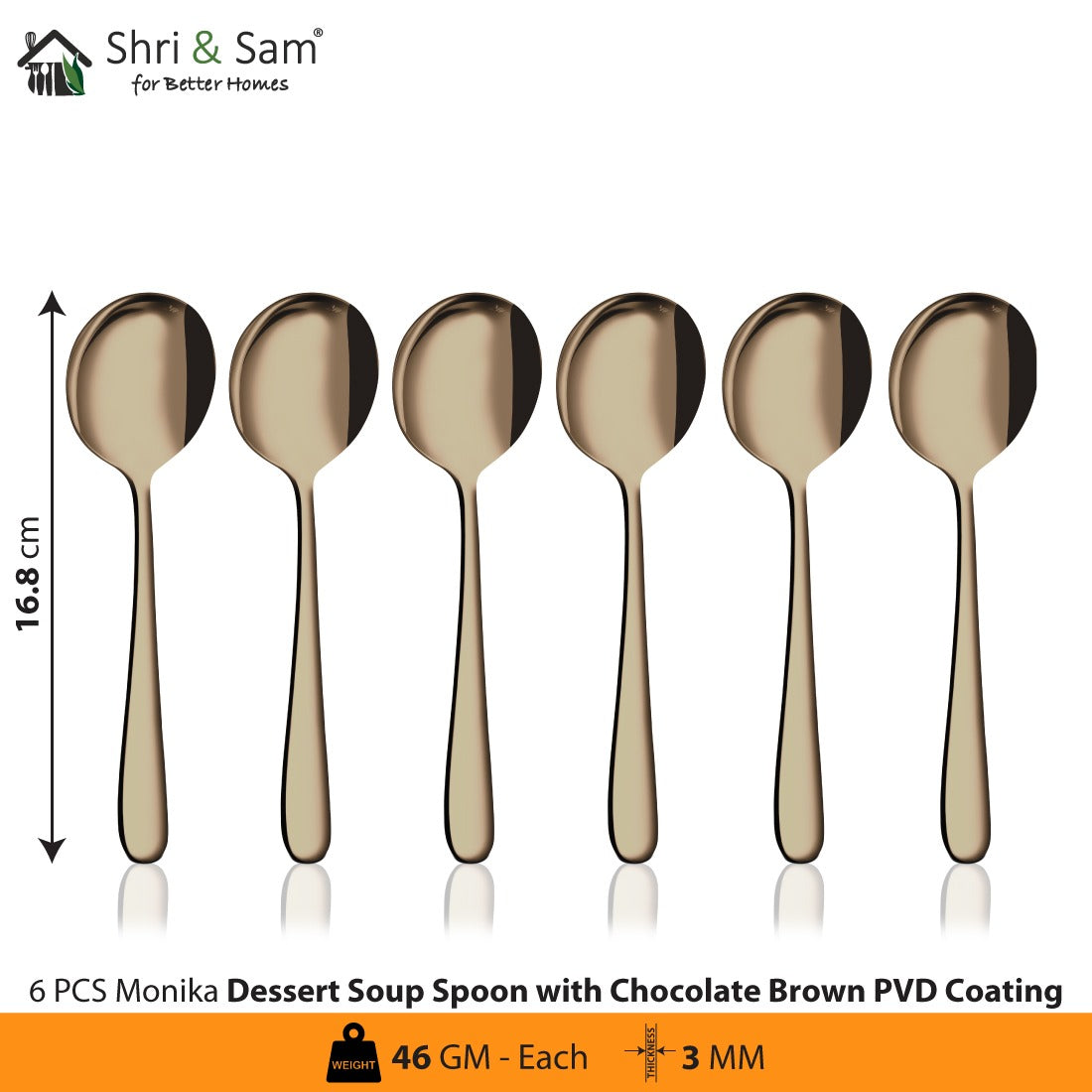 Stainless Steel Cutlery with Chocolate Brown PVD Coating Monika