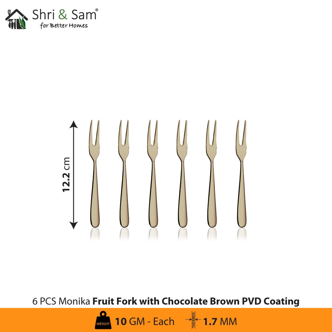 Stainless Steel Cutlery with Chocolate Brown PVD Coating Monika