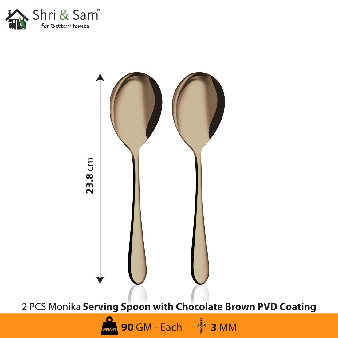 Stainless Steel Cutlery with Chocolate Brown PVD Coating Monika