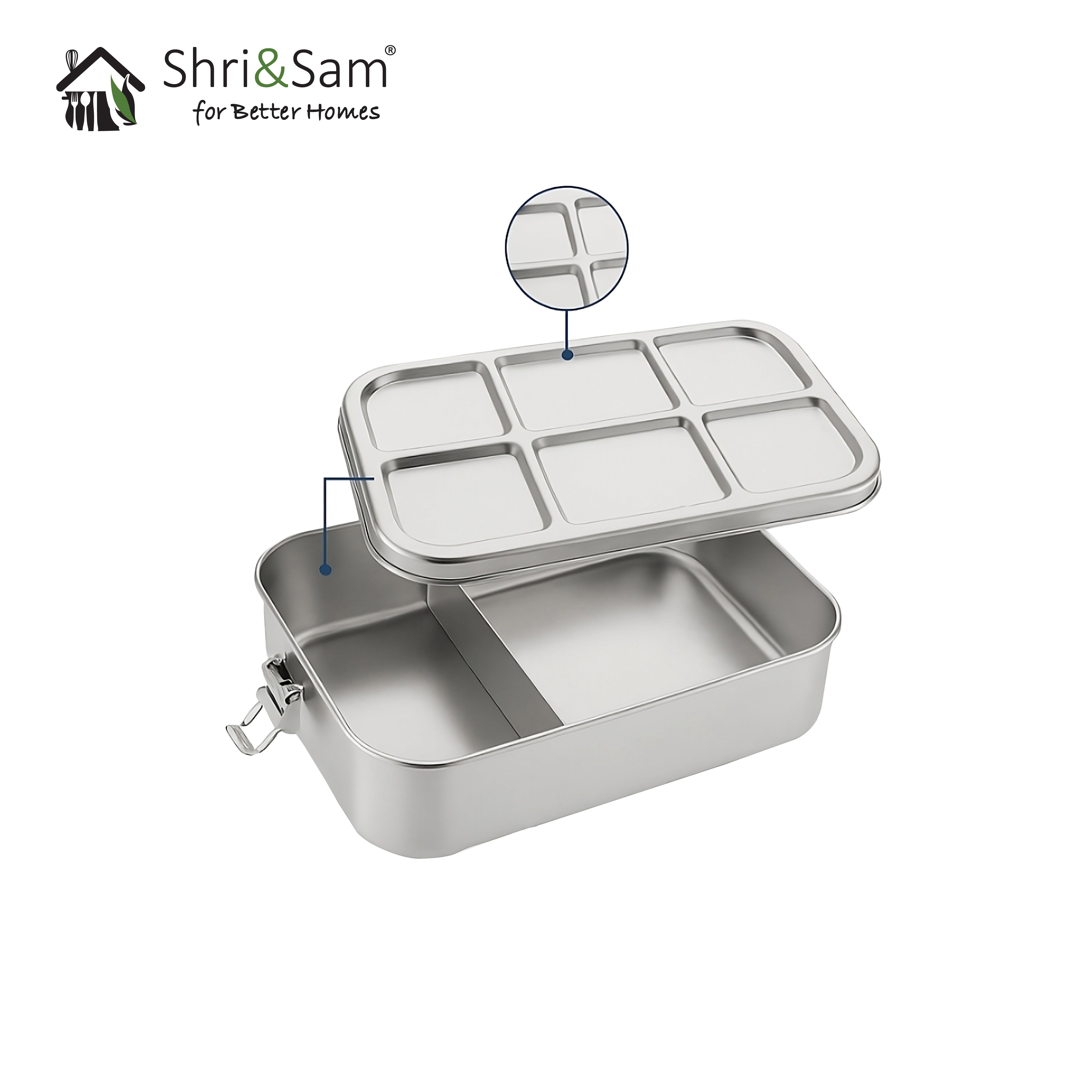 Stainless Steel 304 Lunch Box with Air Tight Lid
