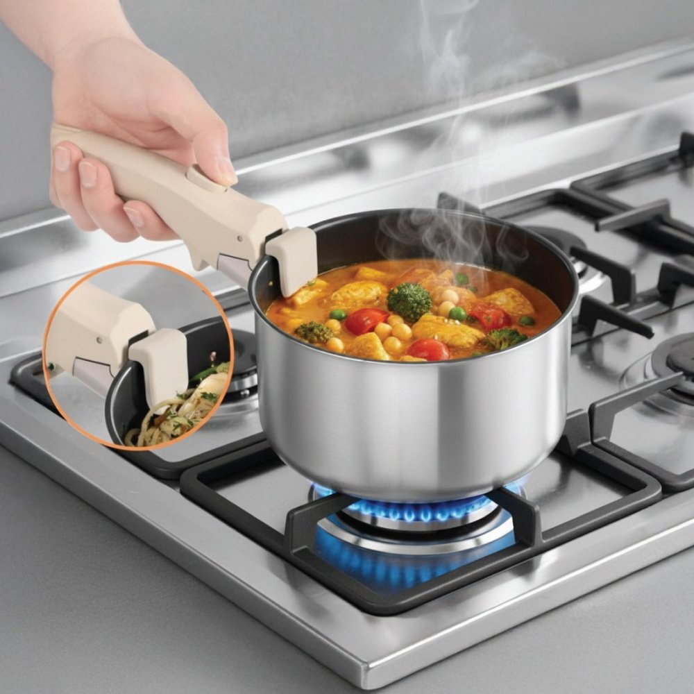 Premium Detachable Handle for Cookware with Heat - Resistant & Secure Locking Grip