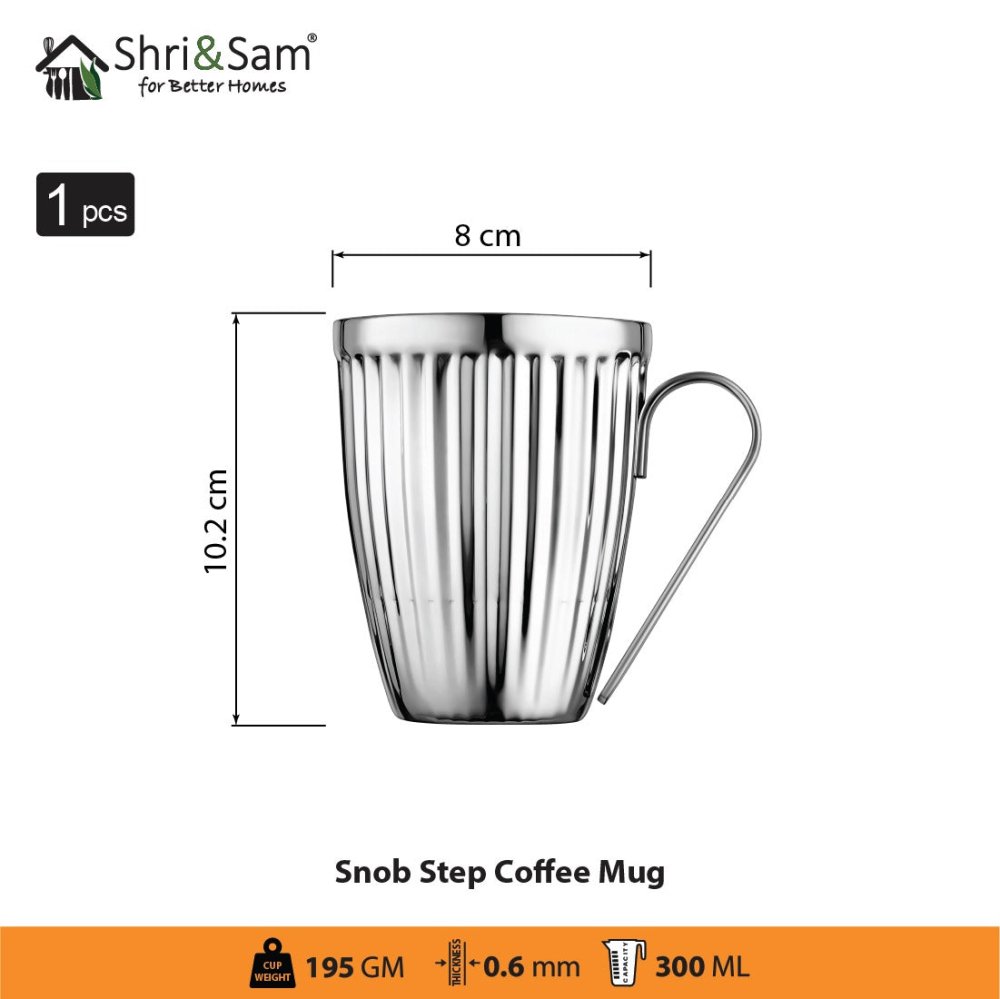 SNOB Step Stainless Steel Coffee Mug