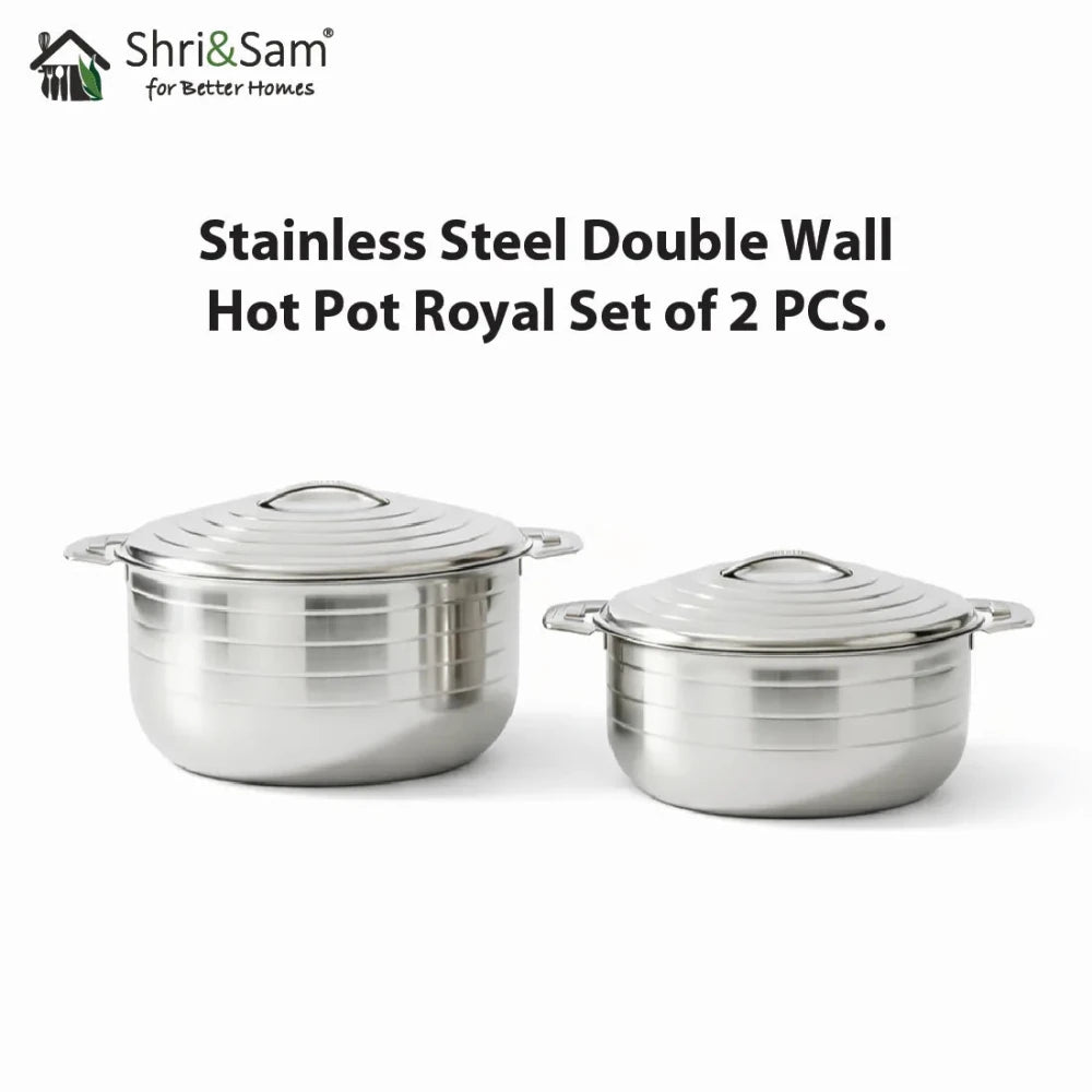 Stainless Steel 2 PCS Double Wall Casserole