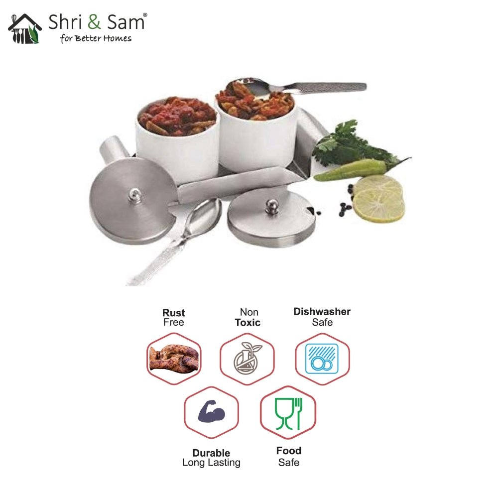 Stainless Steel 2 PCS Queen Cera Pickle Set