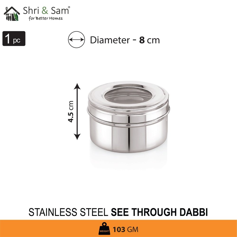 Stainless Steel 3 PCS See Through Dabbi