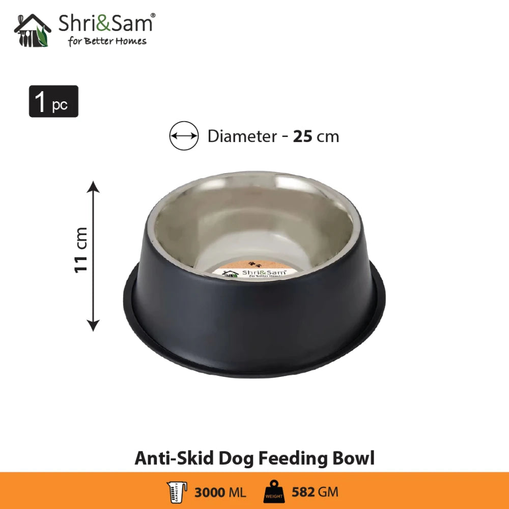 Stainless Steel Anti - Skid Dog Feeding Bowl