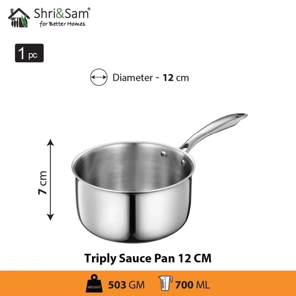 Stainless Steel Bharat Triply Sauce Pan