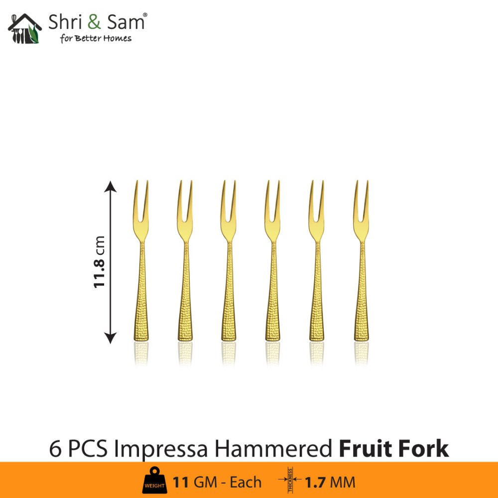 Stainless Steel Cutlery Impressa Hammered with Gold PVD Coating