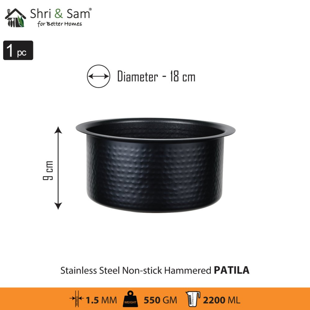 Stainless Steel Non - stick 5 PCS Hammered Cookware Set