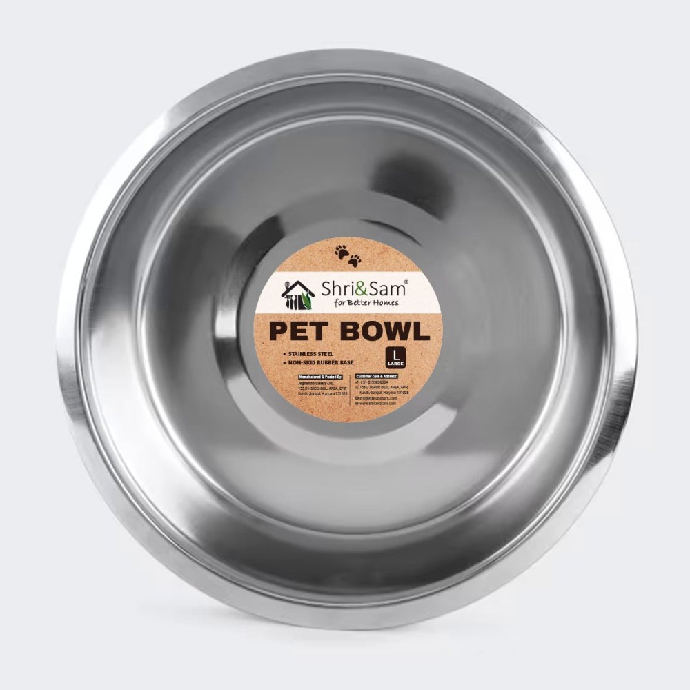 Stainless Steel Pet Bowl with Anti - Skid Base