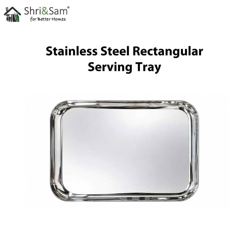 Stainless Steel Rectangular Serving Tray