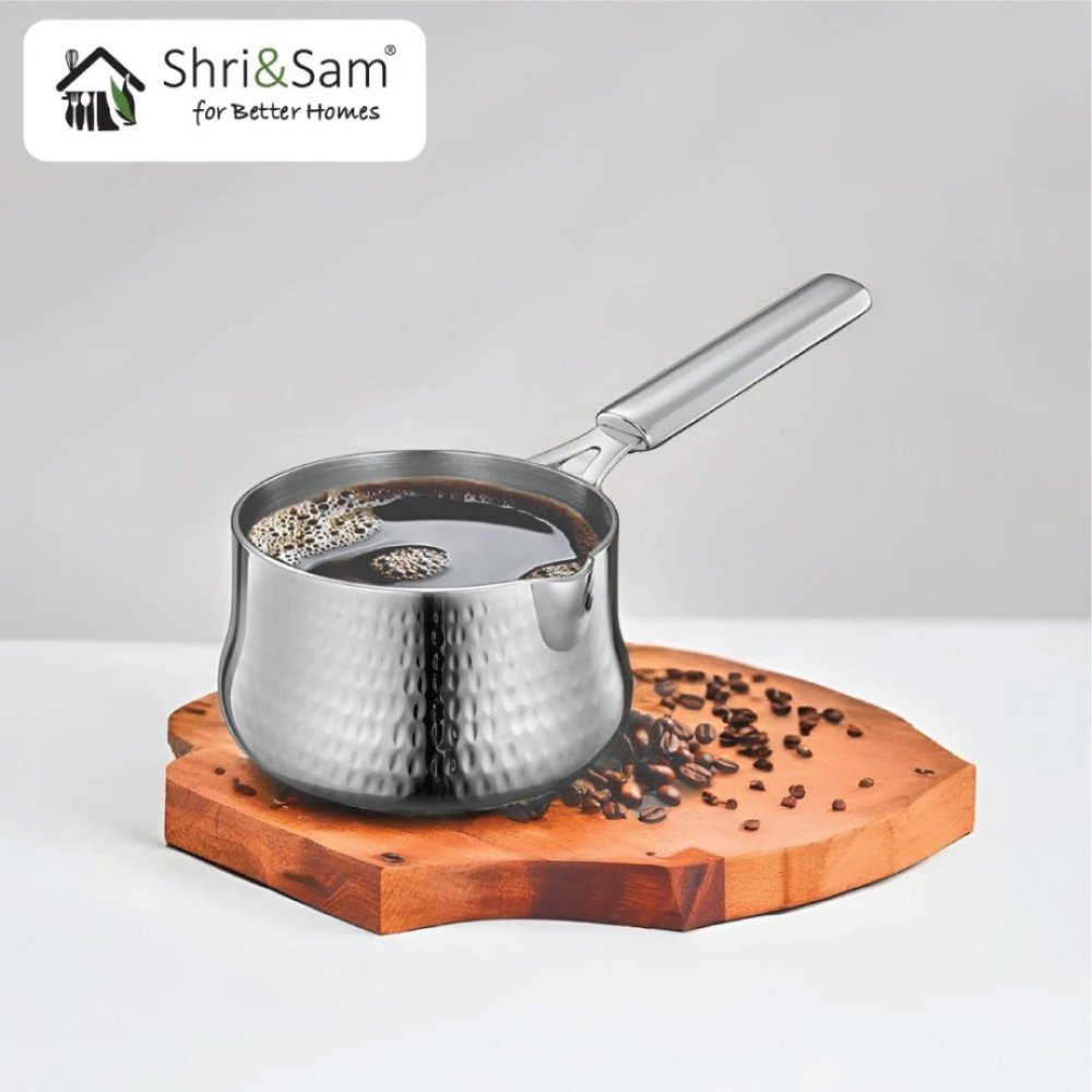 Stainless Steel Triply Bharat Hammered Coffee Warmer