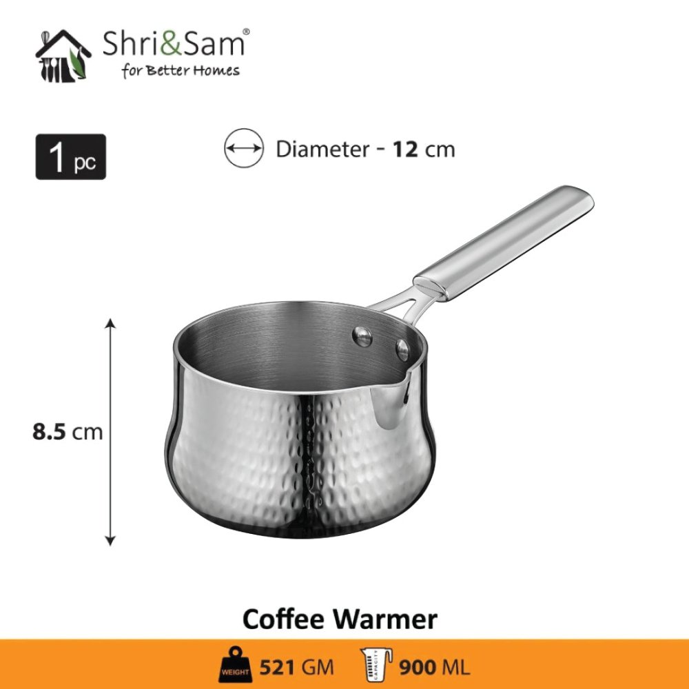 Stainless Steel Triply Bharat Hammered Coffee Warmer