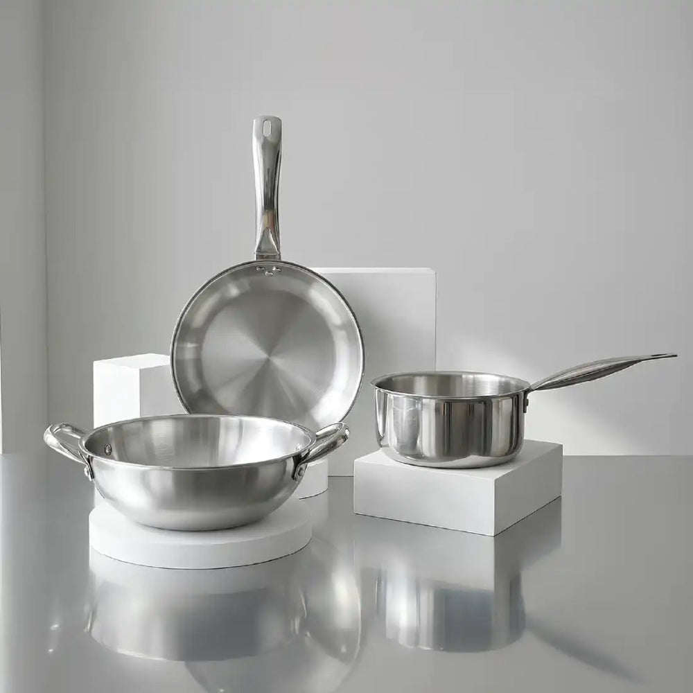 Stainless Steel Triply Bharat Mini 3 PCS Cookware Set