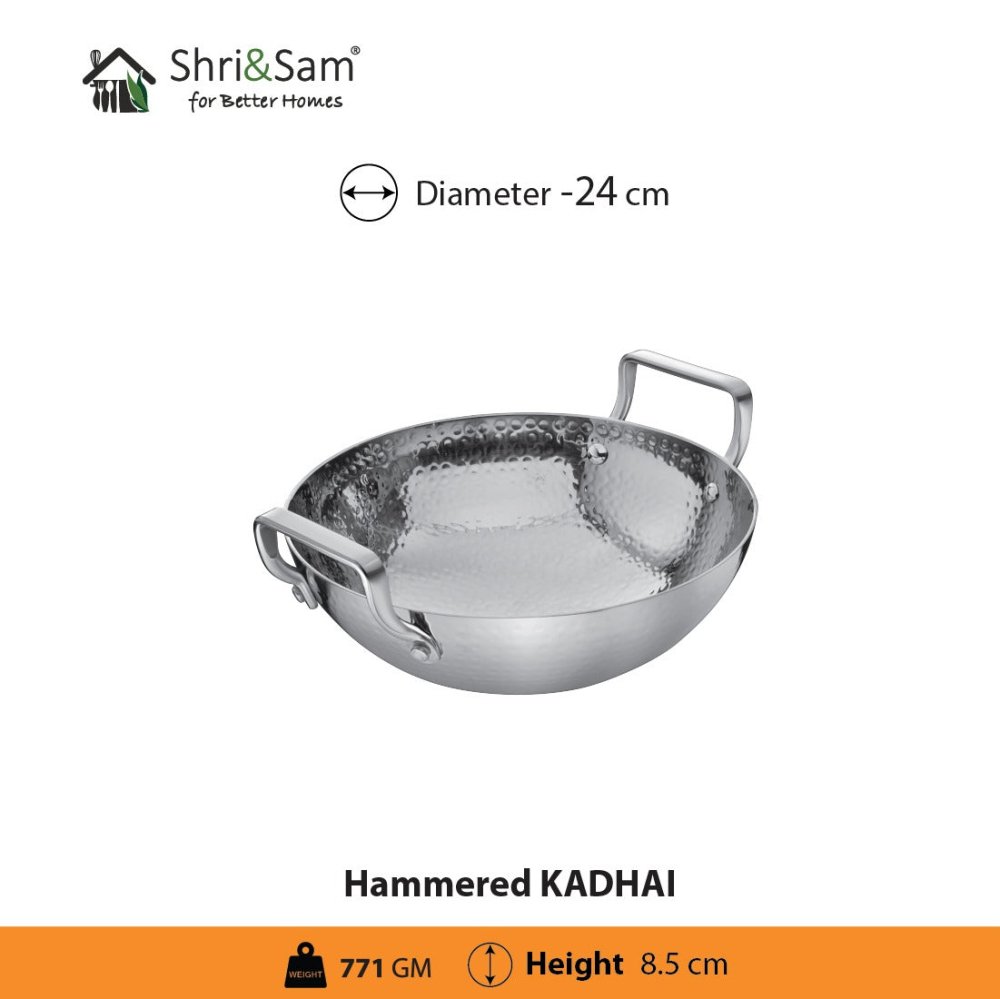 Stainless Steel Triply Hammered Cookware Set of 3 PCS