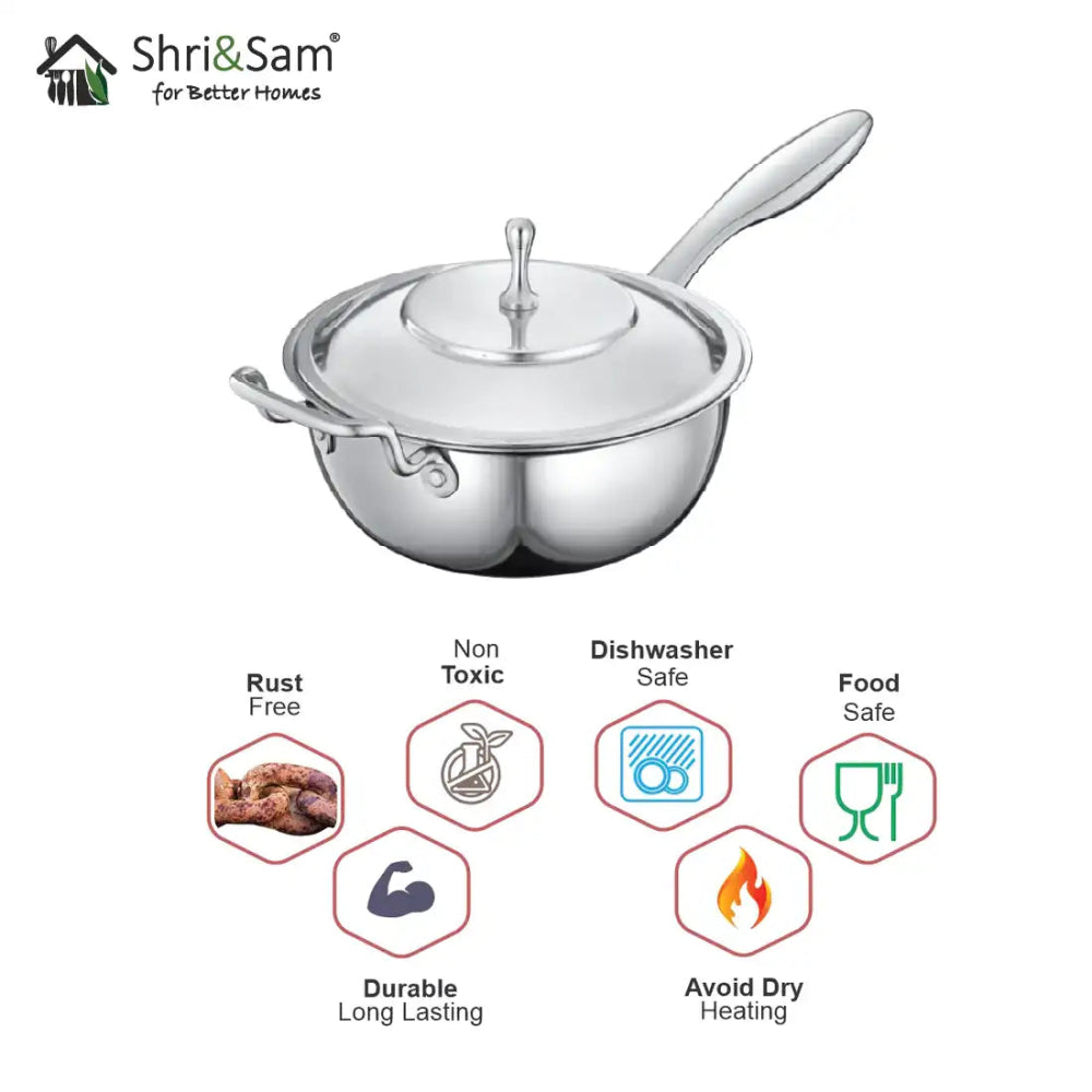 Stainless Steel WOK with Lid