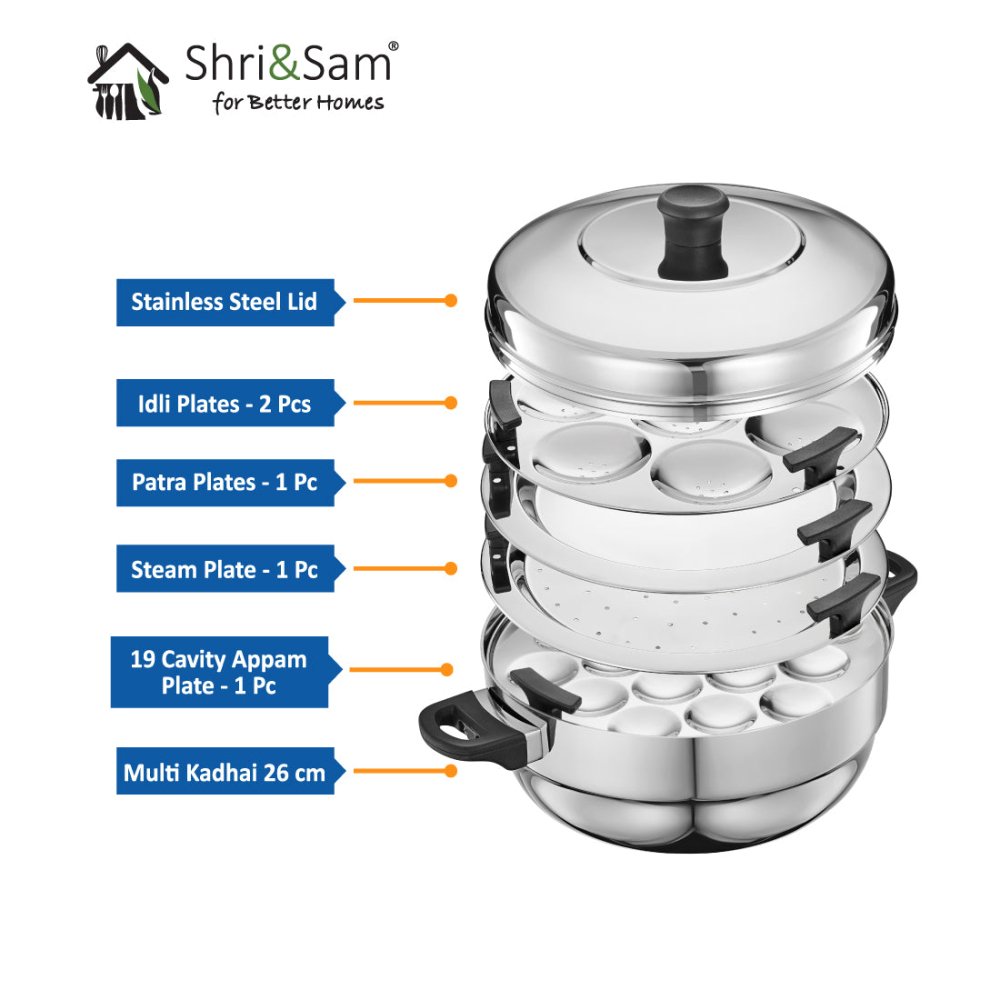 Triply Idly & Multi - Purpose Steamer