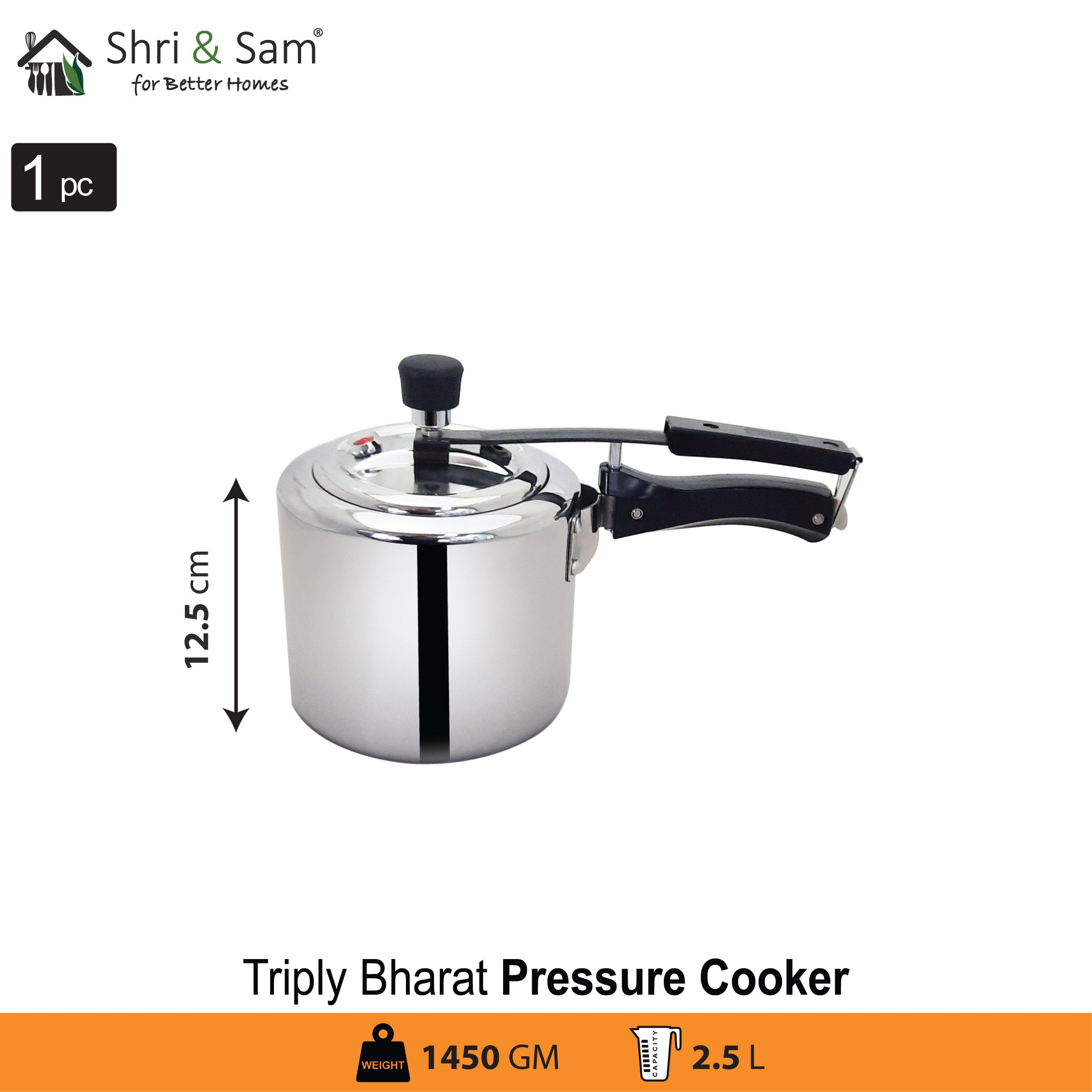 Stainless Steel Triply Bharat Pressure Cooker