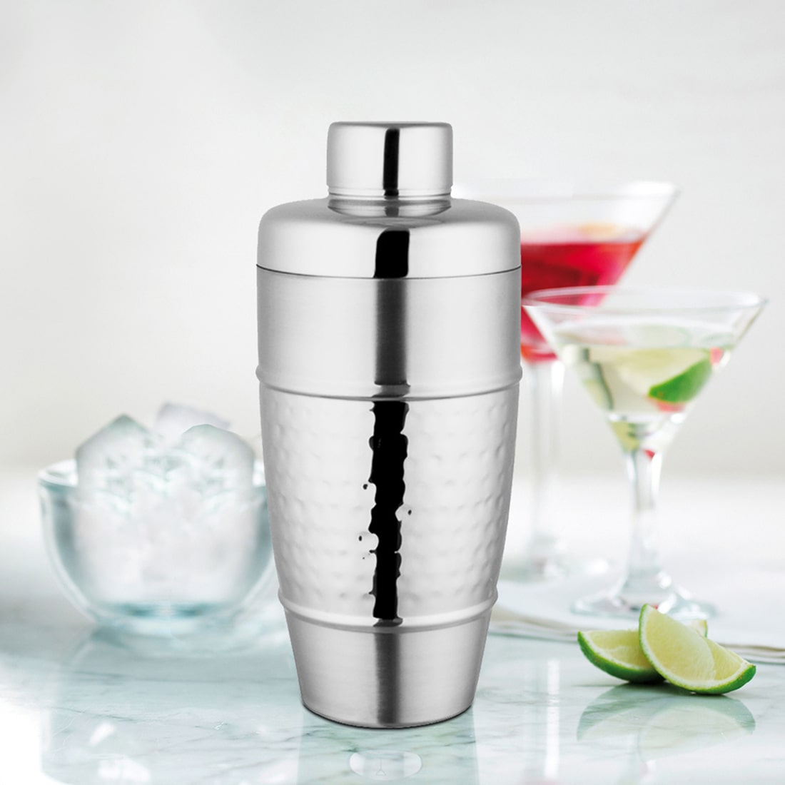 Stainless Steel Cocktail Shaker Hammered