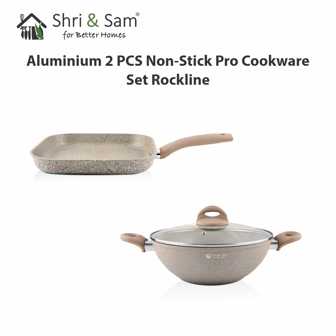 Aluminium 2 PCS Non-Stick Pro Cookware Set Rockline