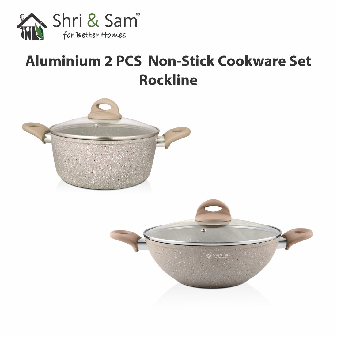 Aluminium 2 PCS  Non-Stick Cookware Set Rockline