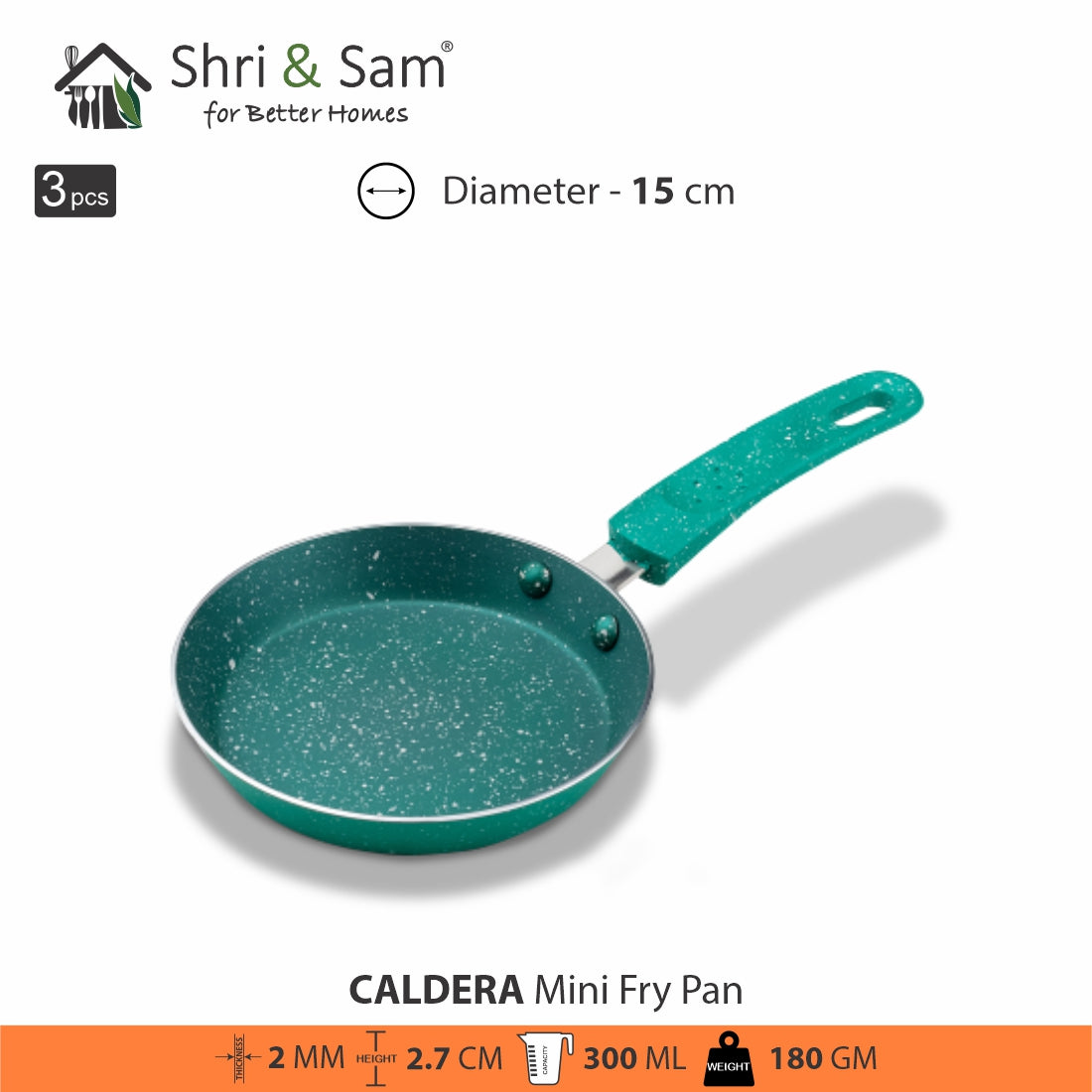 Aluminium 3 PCS Mini Fry Pan Caldera