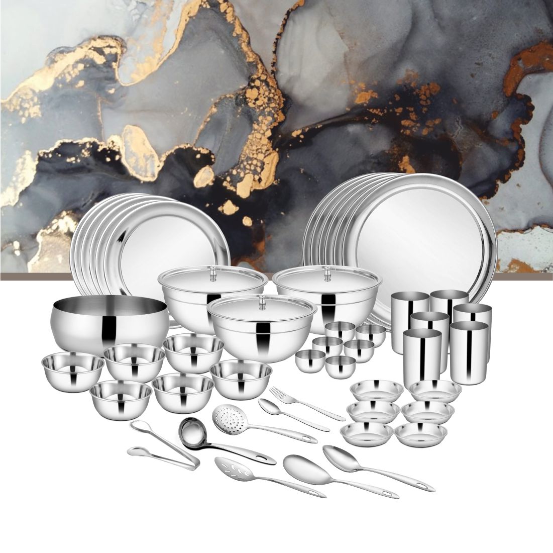 Dinner set in steel hotsell