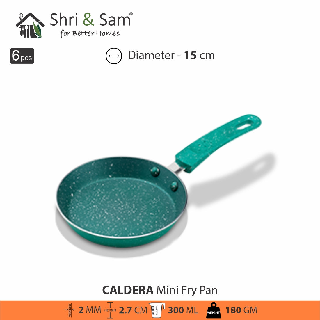 Aluminium 6 PCS Mini Fry Pan Caldera