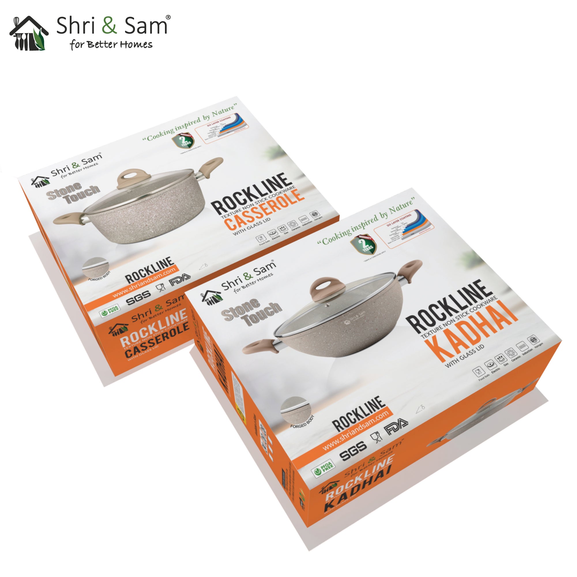 Aluminium 2 PCS Non-Stick Cookware Set Rockline