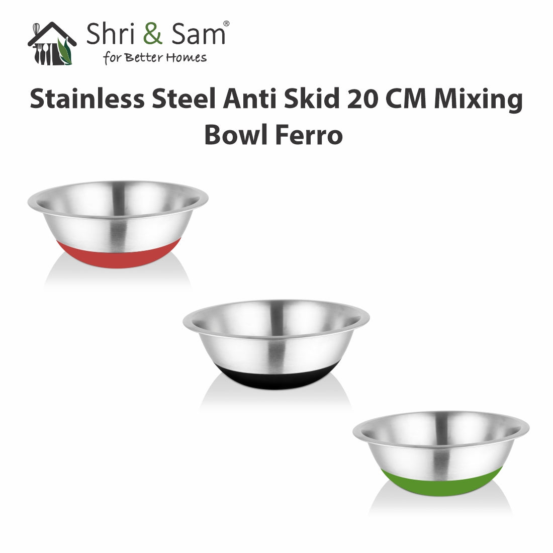 Stainless Steel Anti Skid 20 CM Mixing Bowl Ferro