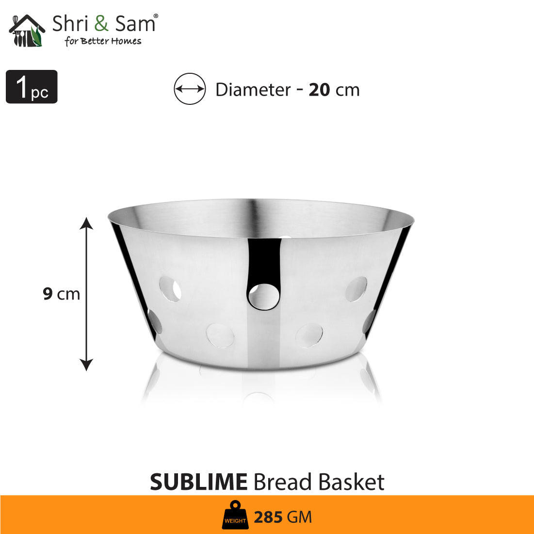 Stainless Steel Bread Basket Sublime