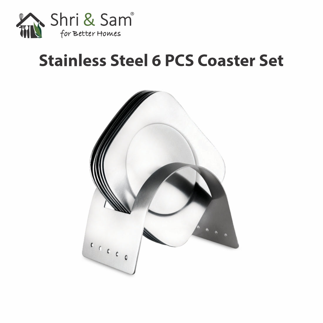 Stainless Steel 6 PCS Coaster Set