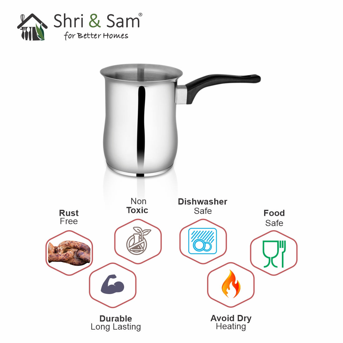 Stainless Steel Coffee Warmer with Sandwich Bottom