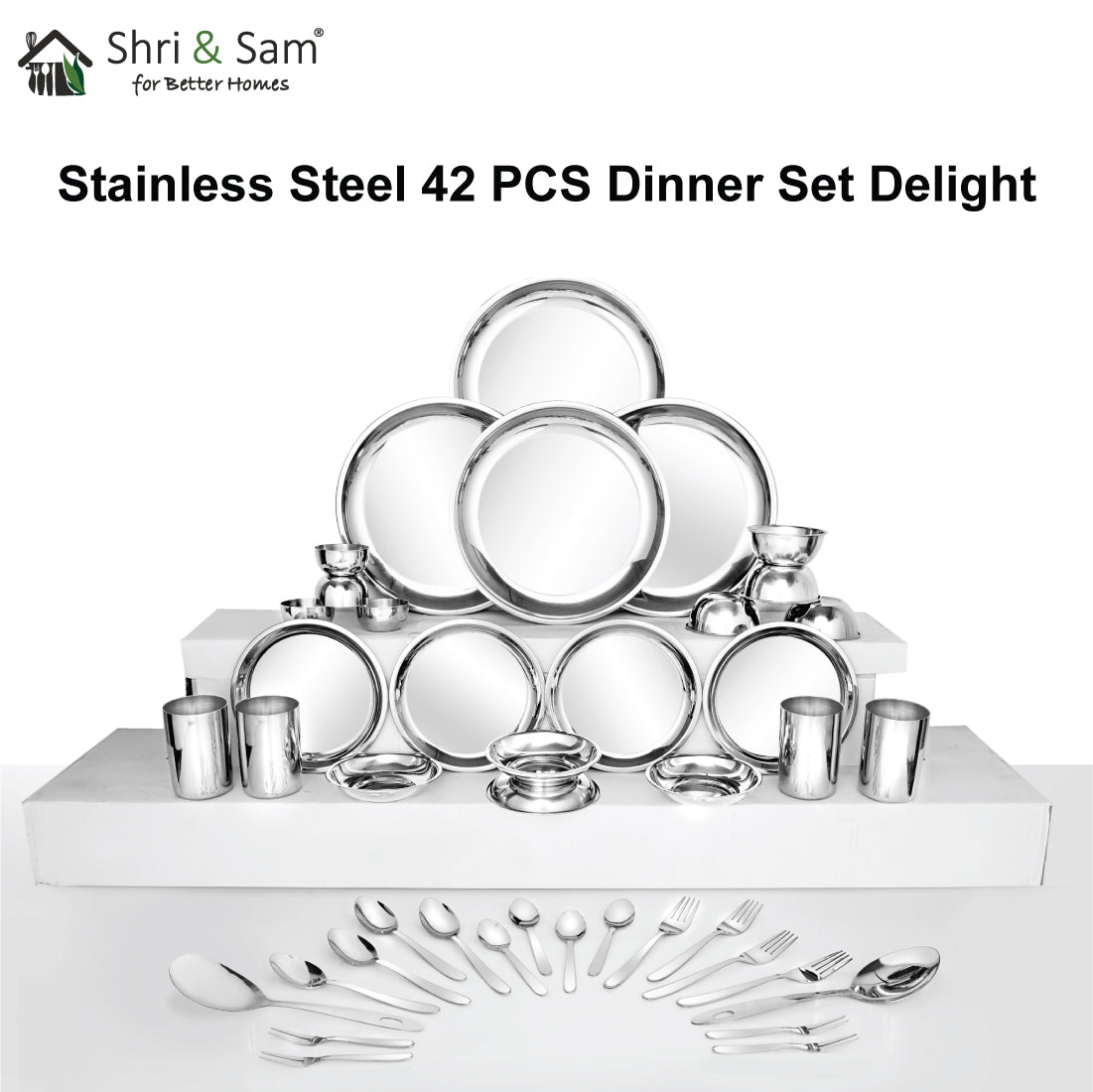 Stainless Steel 42 PCS Dinner set (4 People) Delight