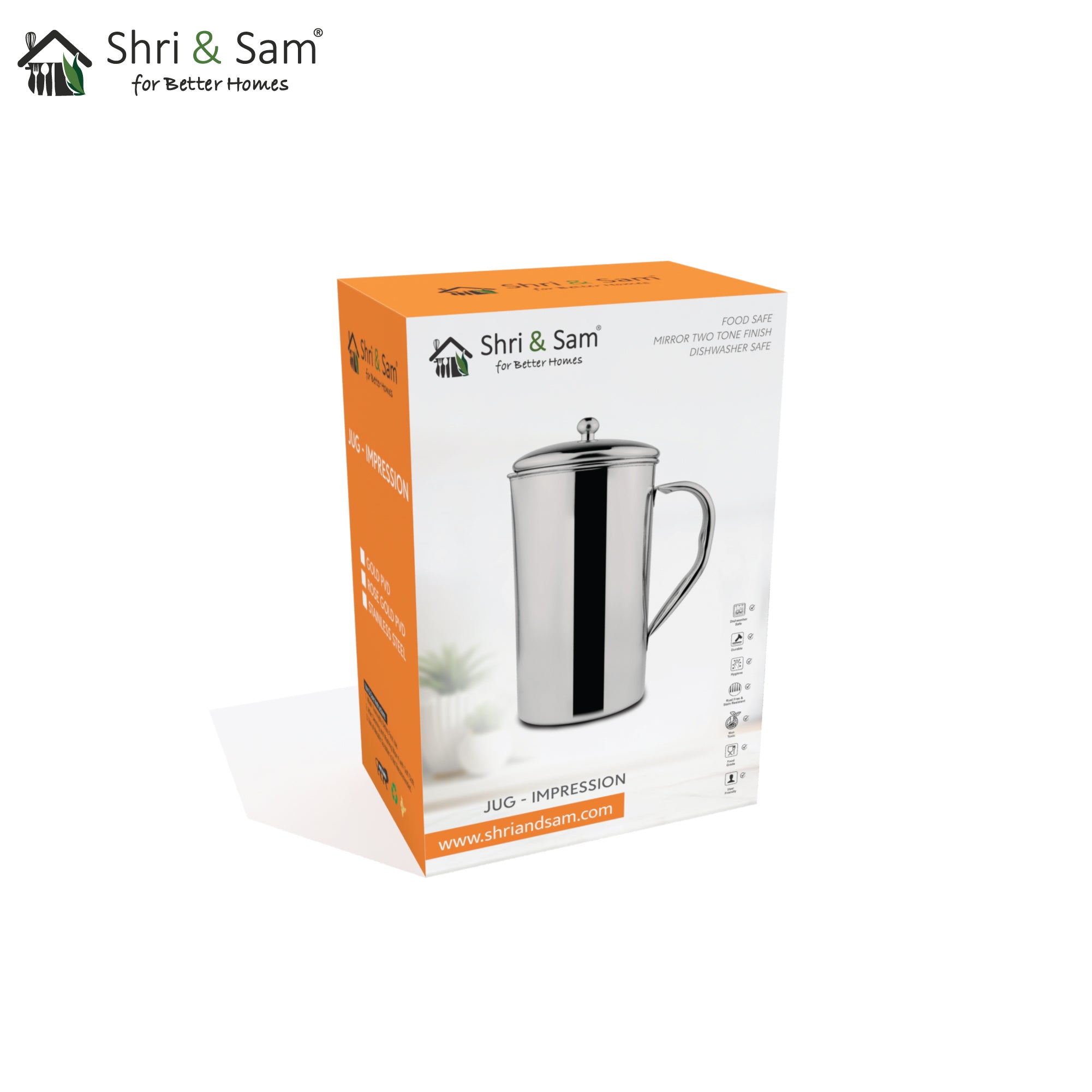 Stainless Steel 1700 ML Jug Impression