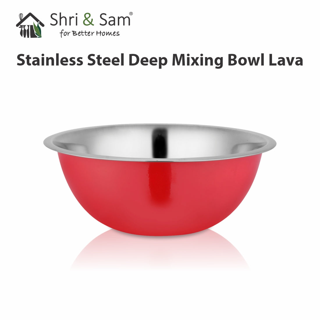 Stainless Steel Deep Mixing Bowl Lava