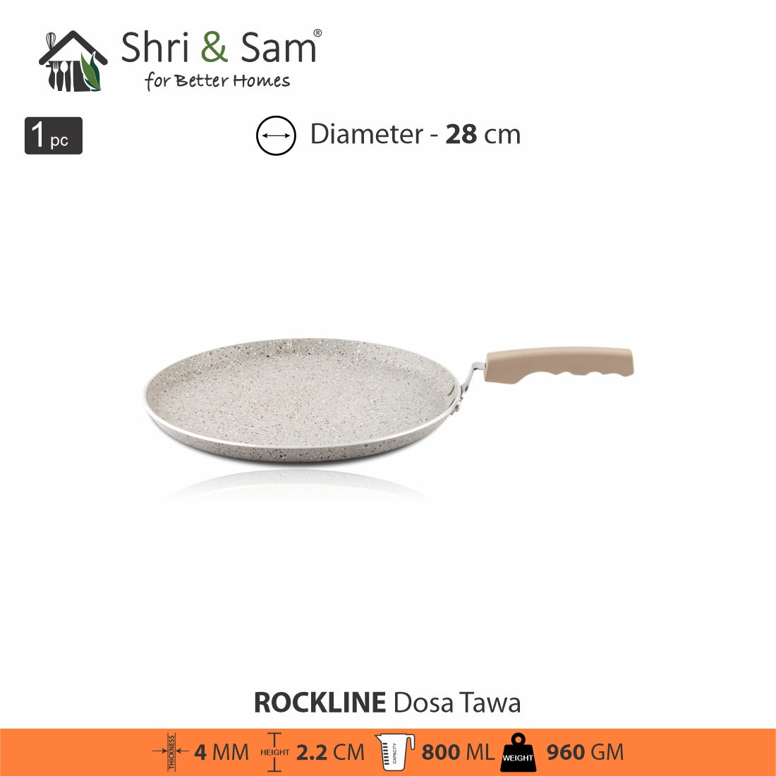 Aluminium Non-Stick Dosa Tawa Rockline